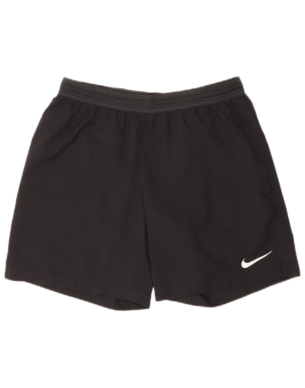 Pantaloncini sportivi Nike Dri Fit da uomo, grandi, in poliestere nero