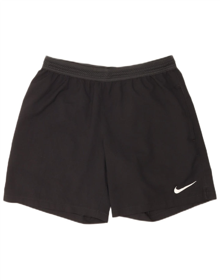 Pantaloncini sportivi Nike Dri Fit da uomo, grandi, in poliestere nero