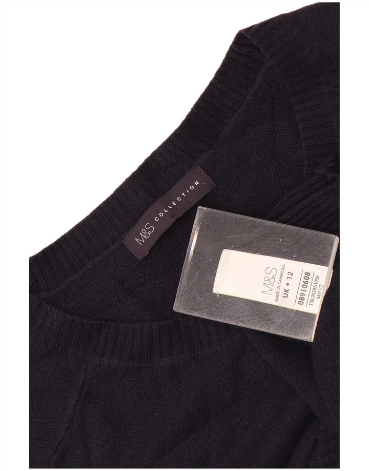 Maglione maglione con scollo a barca da donna Marks & Spencer UK 12 medio blu navy