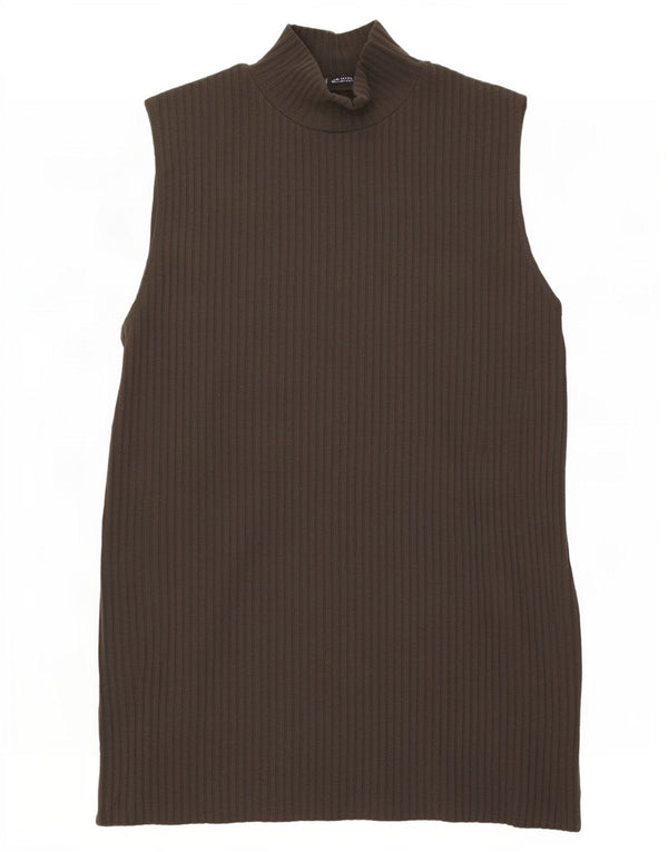 Canotta canotta da donna Zara UK 12 Poliestere marrone medio