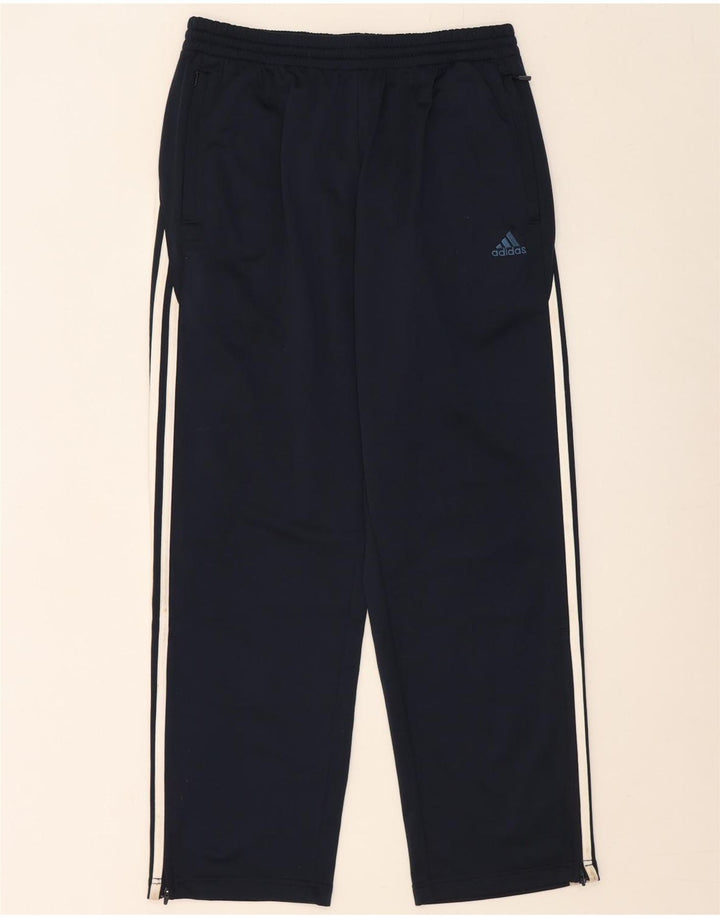 Pantaloni da tuta da uomo Adidas UK 40/42 Poliestere blu navy medio