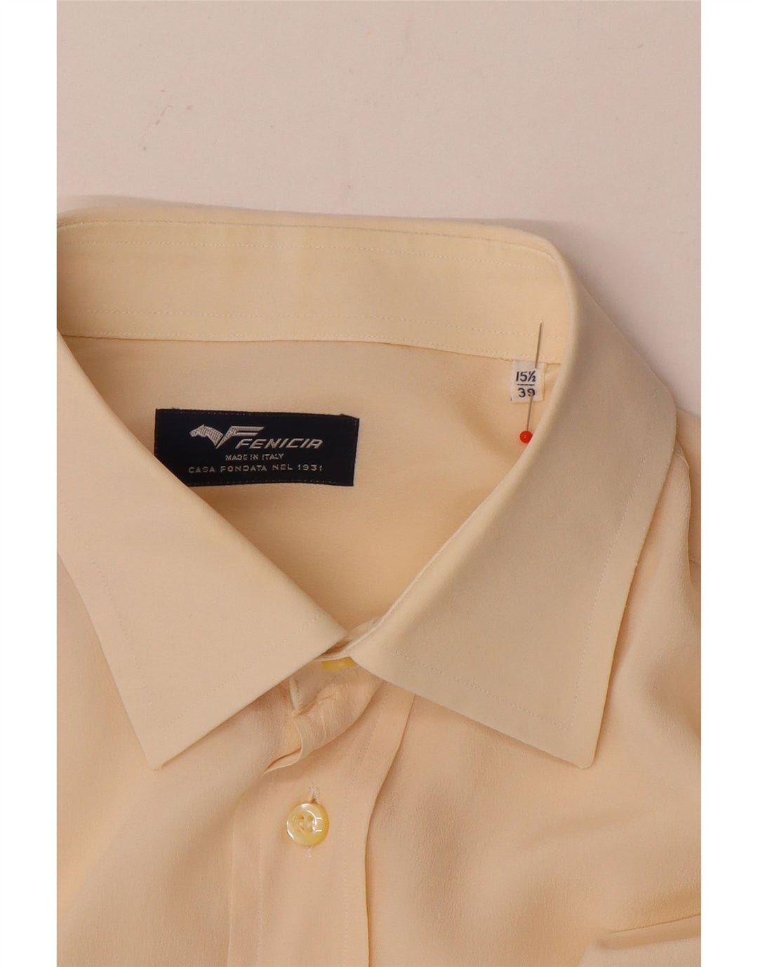 Camicia da uomo Fenicia taglia 39 15 1/2 media bianco sporco