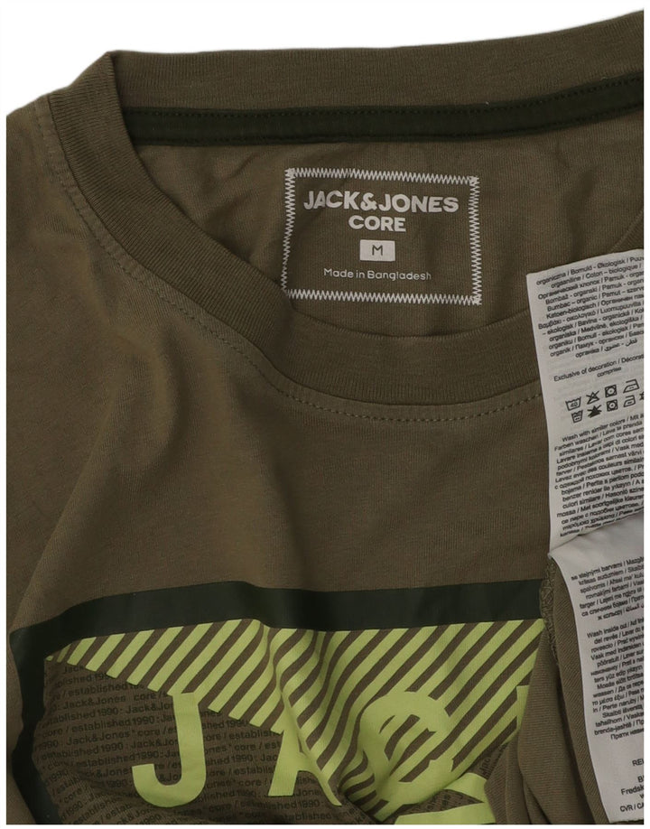 T-shirt grafica da uomo Jack & Jones Top in cotone kaki medio