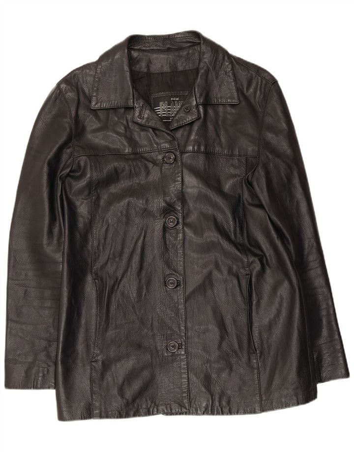 Giacca in pelle da donna Planet IT 46 Large in pelle nera