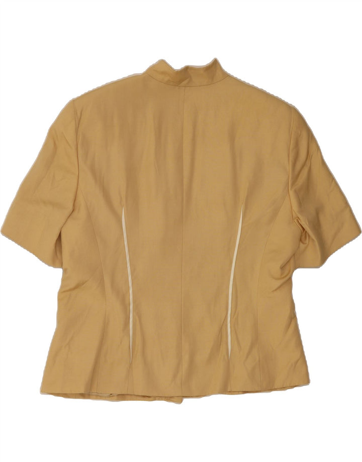 GIANFRANCO FERRE Womens Short Sleeve Blazer Jacket UK 16 Large Beige Vintage Gianfranco Ferre and Second-Hand Gianfranco Ferre from Messina Hembry 