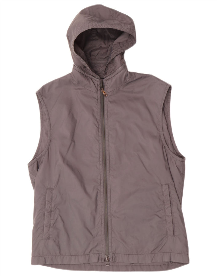 Gilet con cappuccio da uomo Hugo Boss EU 52 XL grigio poliammide