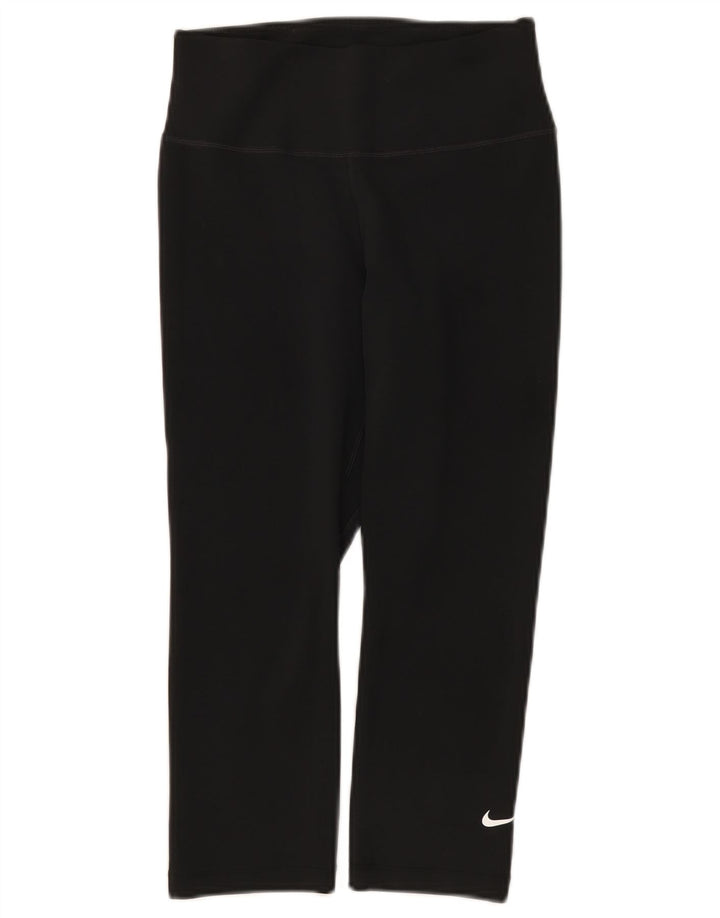 Leggings Capri da donna Nike UK 4 XS poliestere nero