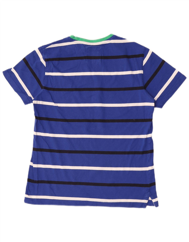 Crew Clothing T-shirt da uomo Top in cotone a righe blu medio