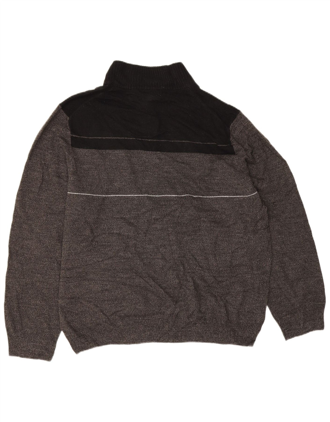 Maglione da uomo Dockers con zip e collo XL in acrilico color block grigio