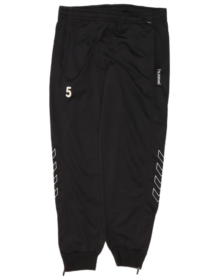 HUMMEL Boys Graphic Tracksuit Trousers Joggers 13-14 Years  Black