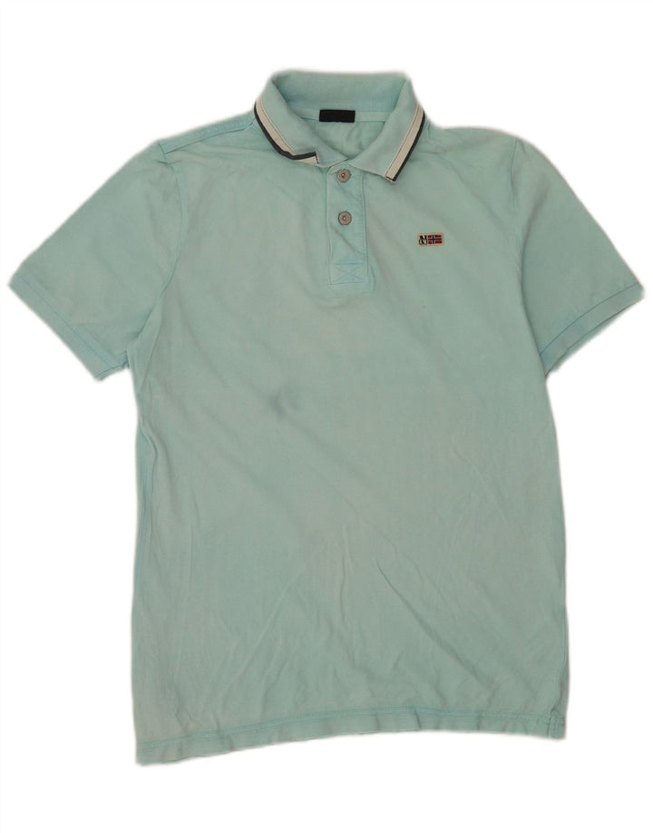 Polo da uomo Napapijri piccola in cotone blu