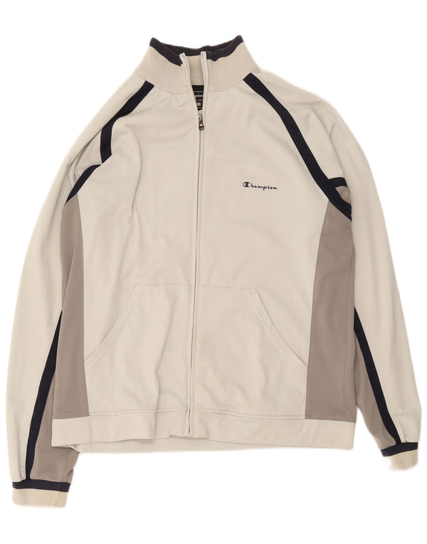 Giacca da tuta da uomo Champion XL Poliestere color block bianco