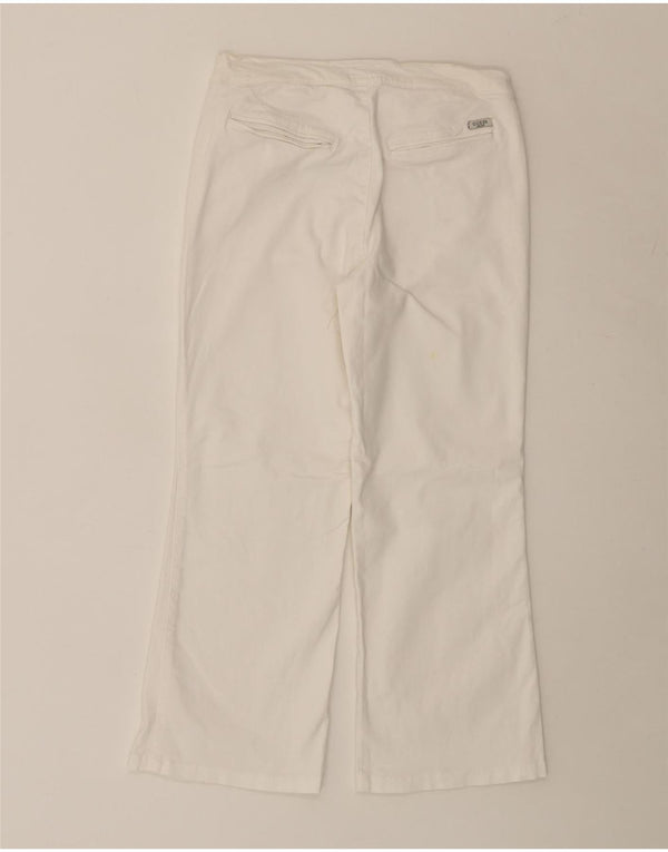 Pantaloni corti dritti da donna GUESS W29 L23 in cotone bianco sporco