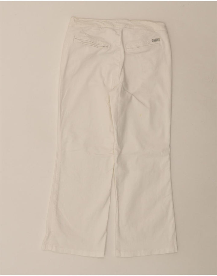Pantaloni corti dritti da donna GUESS W29 L23 in cotone bianco sporco