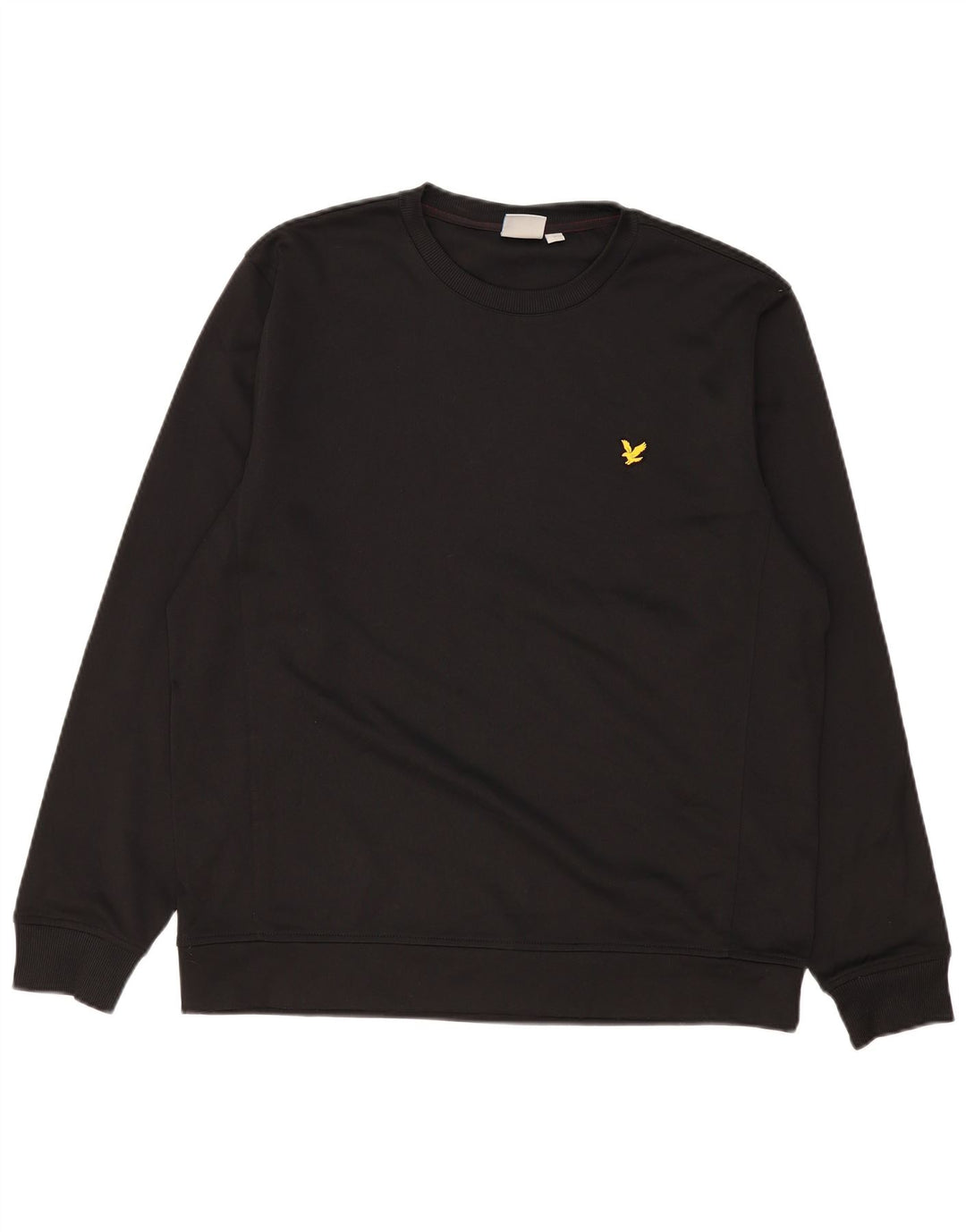 Lyle & Scott Felpa da uomo Maglione Grande Poliestere Nero