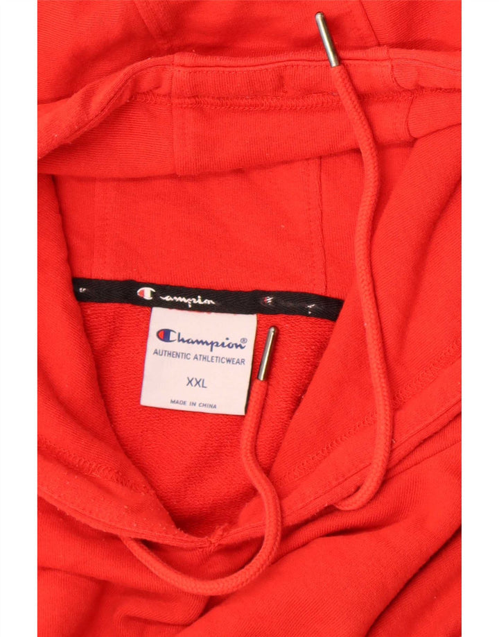 Felpa con cappuccio da uomo Champion 2XL in cotone rosso