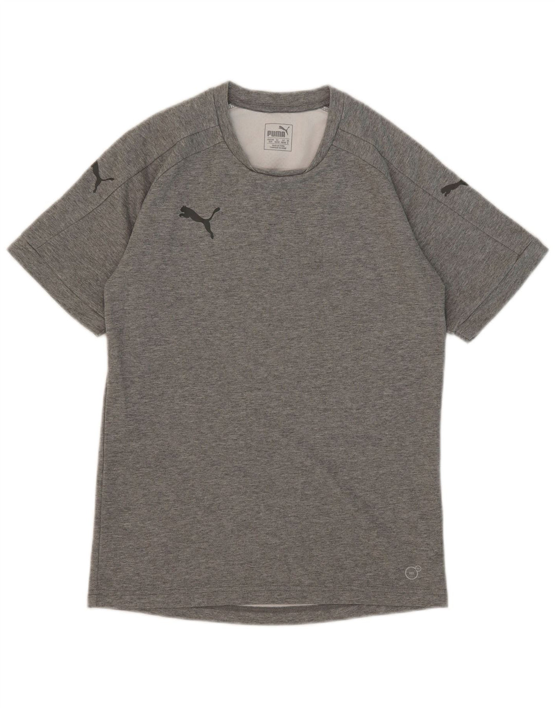 T-shirt da uomo Puma Top in cotone chiazzato grigio medio