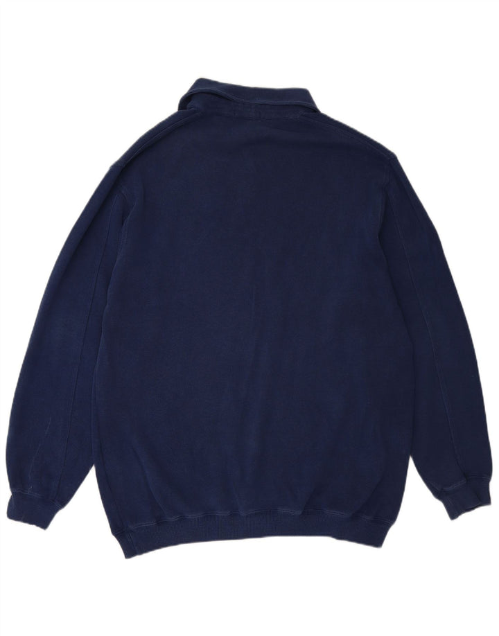 GANT Maglione da uomo con collo alto, grande, in cotone blu navy