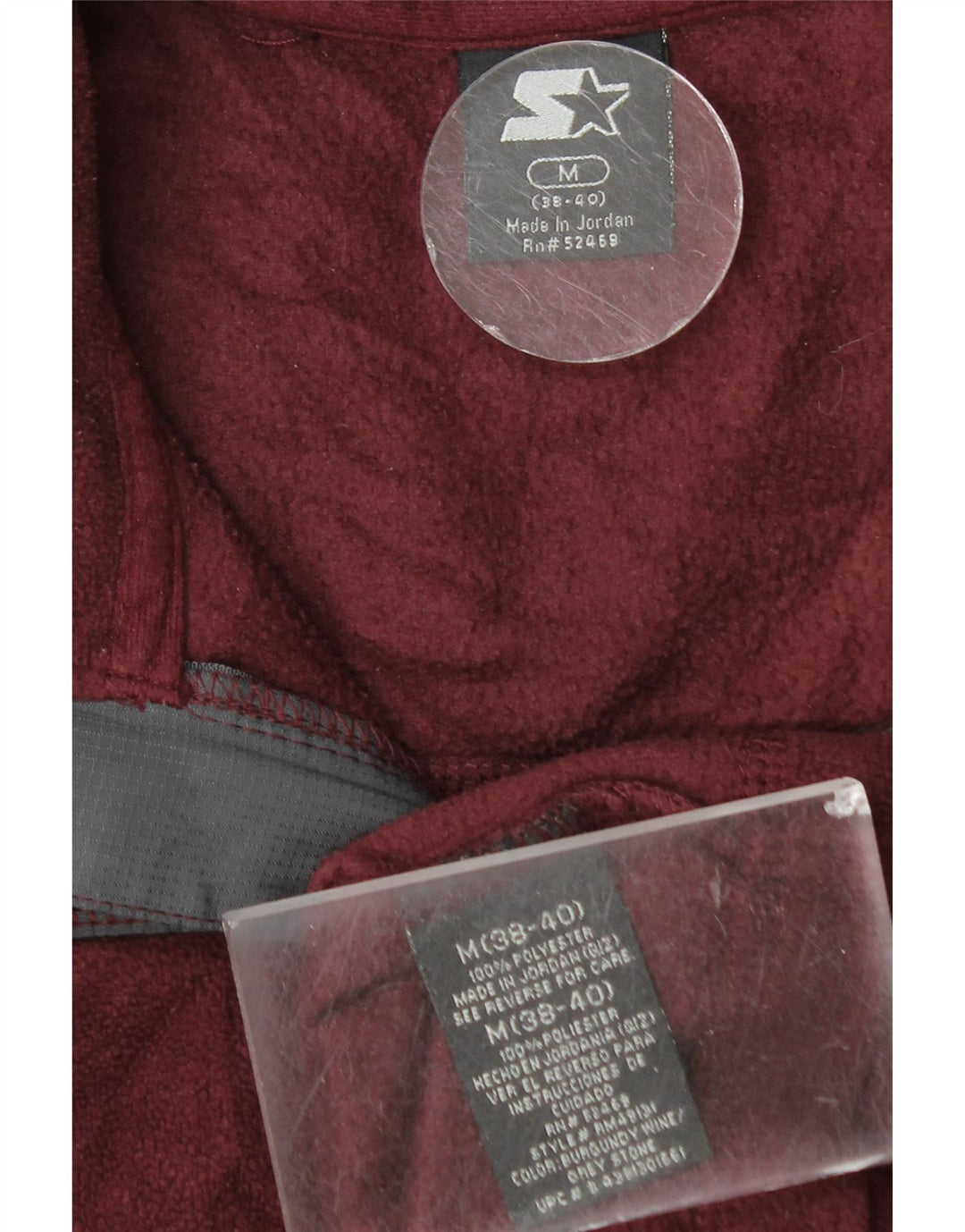 Maglione in pile da uomo Starter con zip e collo UK 38/40 Blocco colore marrone medio