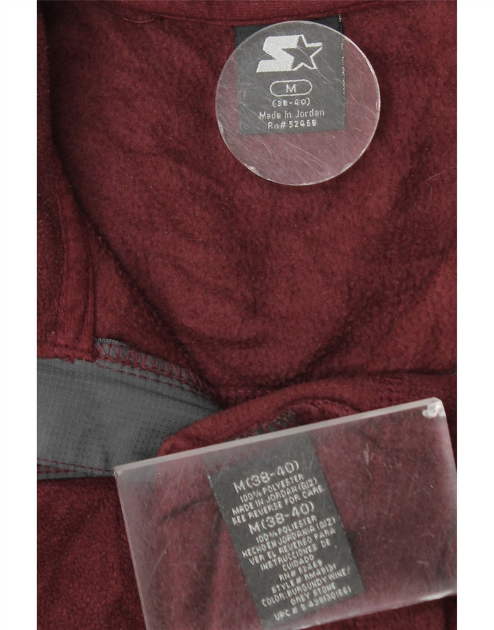 Maglione in pile da uomo Starter con zip e collo UK 38/40 Blocco colore marrone medio