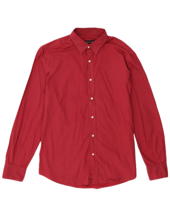 Camicia Uomo Massimo Dutti Large Bordeaux Maculata
