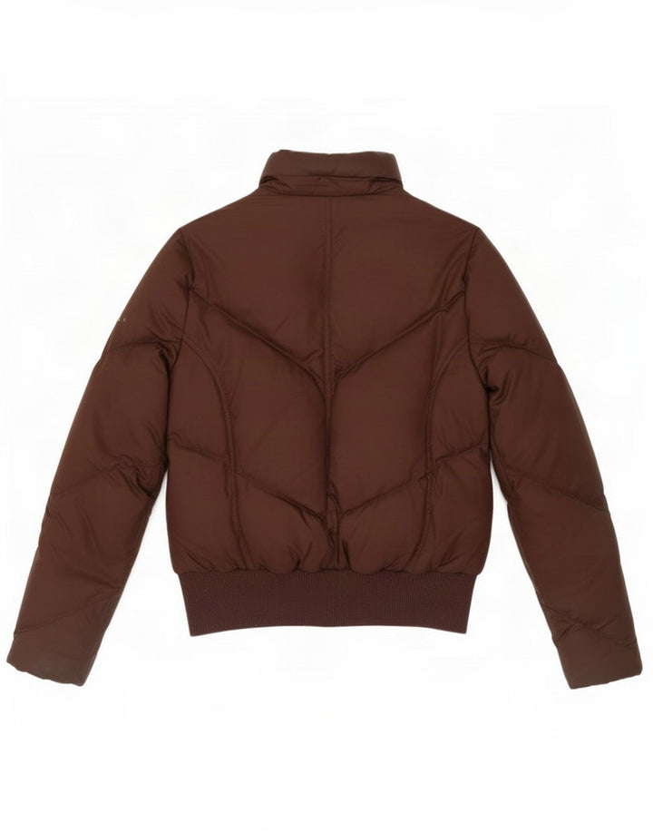 Giacca imbottita bomber da donna Tommy Hilfiger UK 10 piccola poliestere marrone