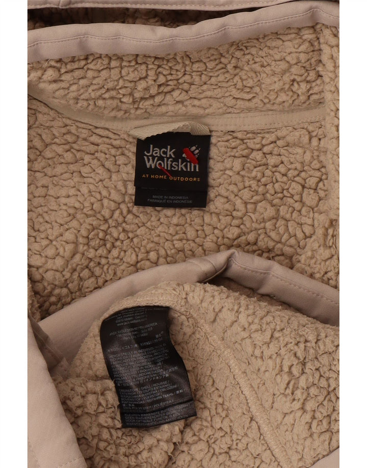 Cappotto giacca a vento con cappuccio da donna Jack Wolfskin UK 10/12 Beige medio