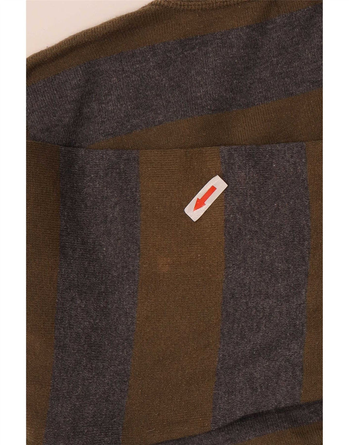 Maglione cardigan da uomo Zara a righe grandi color kaki