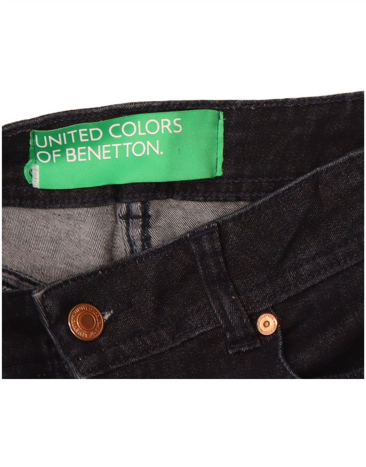 Jeans Bootcut da donna Benetton W27 L30 cotone blu navy