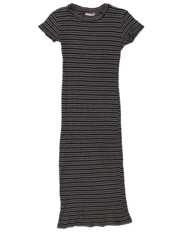 Abito lungo Zara Trafaluc da donna UK 14 a righe nere grandi