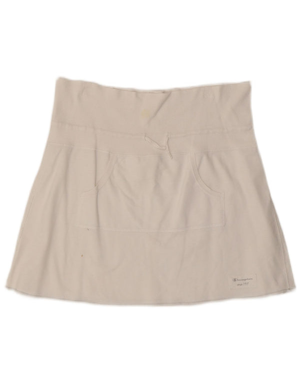 Gonna da tennis grafica da donna Champion grande W32 in cotone bianco