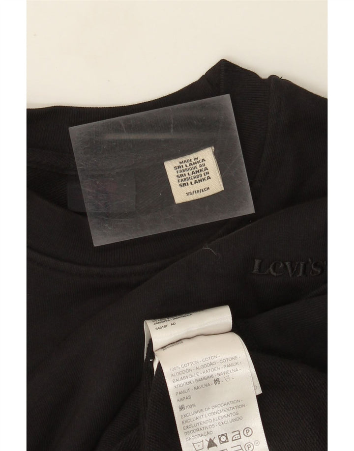 Felpa oversize da donna Levi's UK 6 XS cotone nero