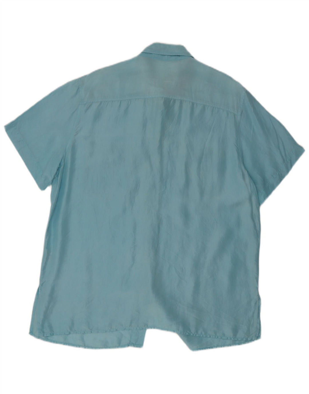 Camicia a maniche corte da donna De Ville EU 44 XL Seta blu