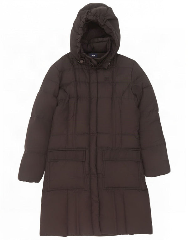Cappotto imbottito con cappuccio da donna Fila UK 12 medio poliestere nero