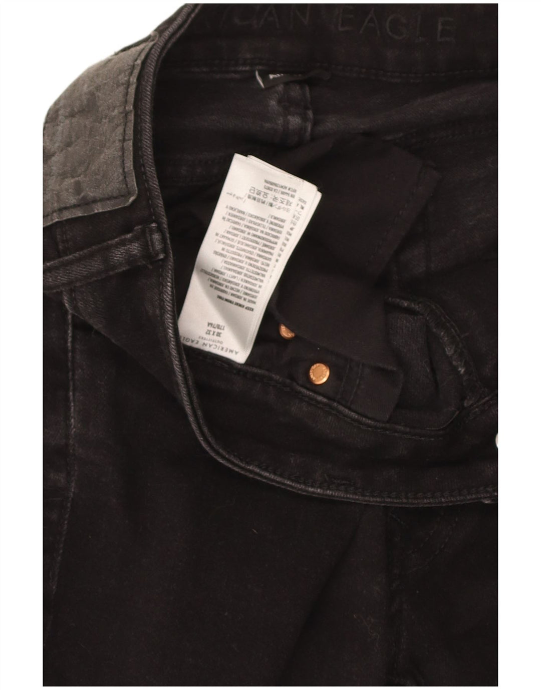Jeans corti da donna American Eagle W30 L26 cotone nero