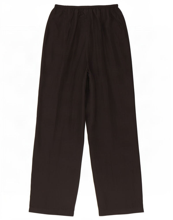 Pantaloni casual larghi da donna Monsoon UK 12 Medium W32 L30 Seta nera
