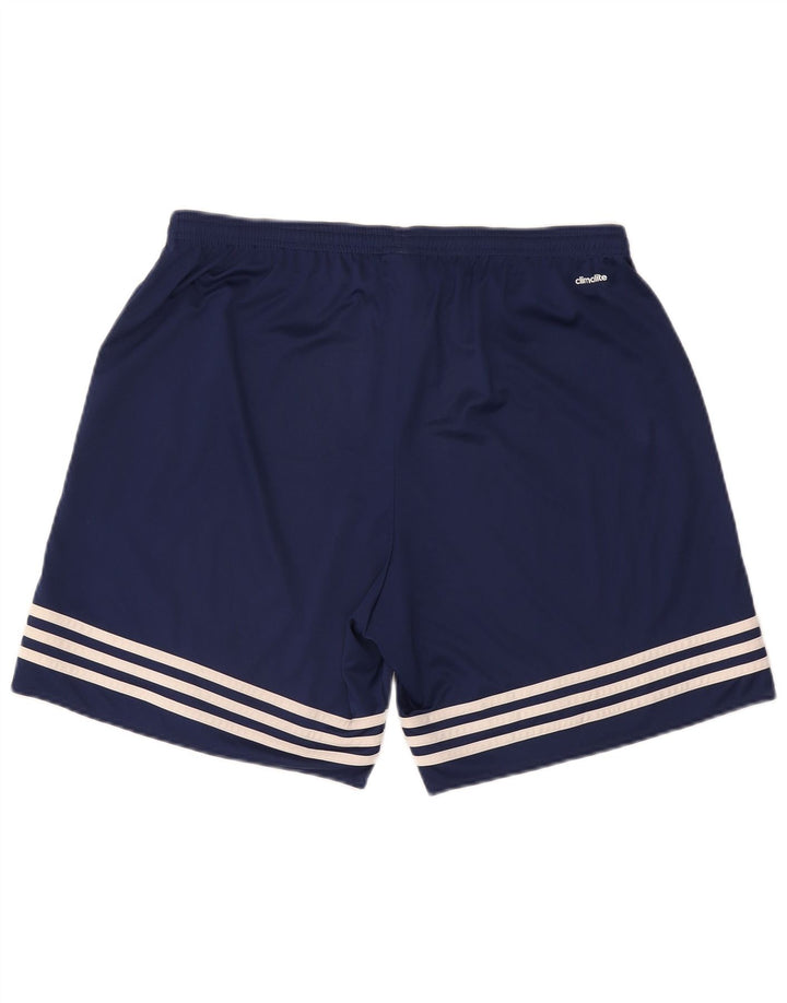 Pantaloncini sportivi Adidas Climalite da uomo XL in poliestere blu navy