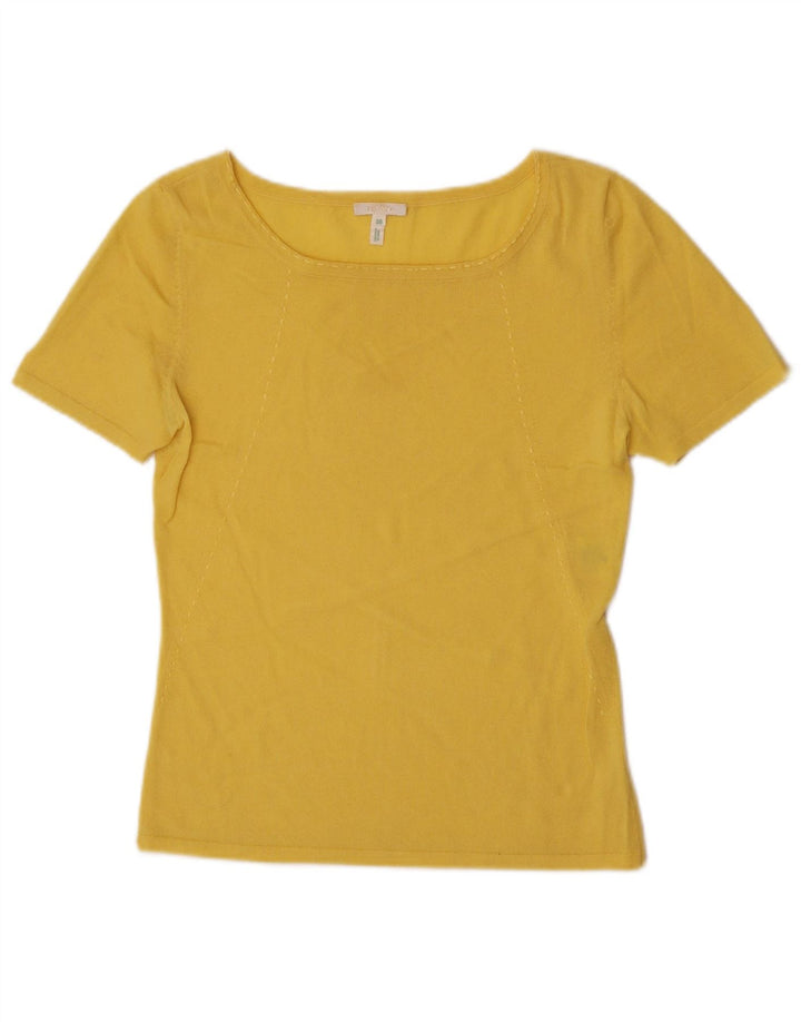 T-shirt da donna Escada Top EU 36 Small Yellow Cashmere