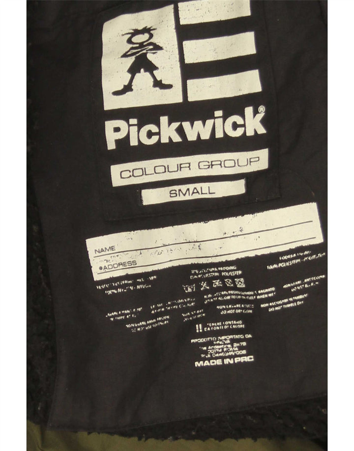 Giacca Parka oversize con cappuccio da donna Pickwick UK 10 Small Green Colourblock