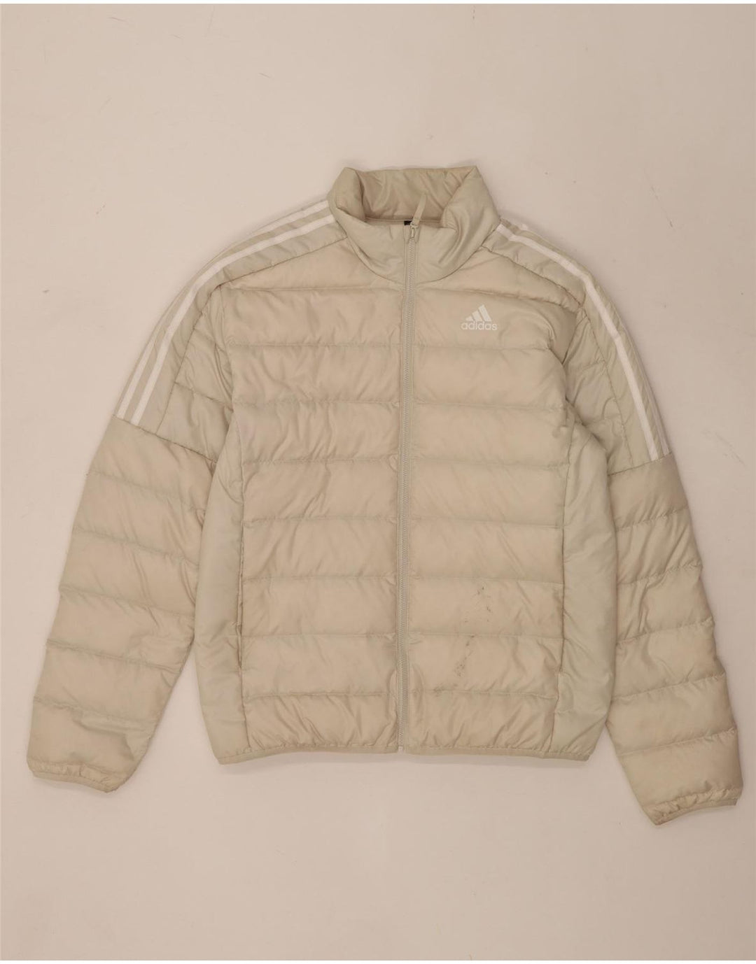 Giacca imbottita da uomo Adidas UK 38 Poliestere beige medio
