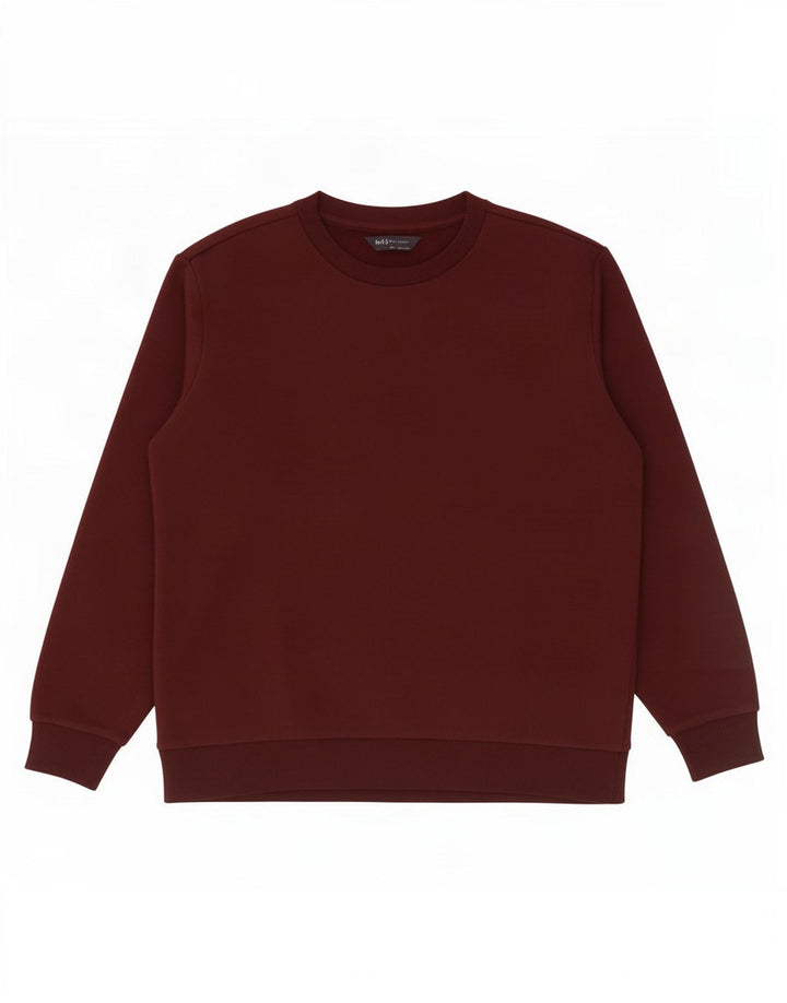 Felpa da uomo Marks & Spencer in cotone bordeaux medio