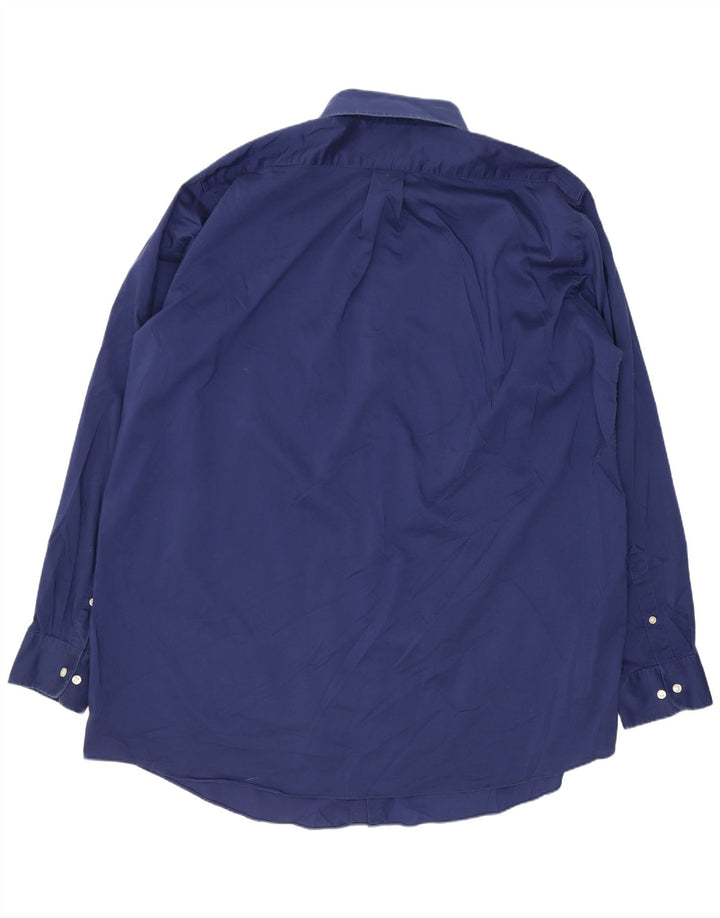 Camicia alta da uomo Chaps taglia 18 2XL cotone blu