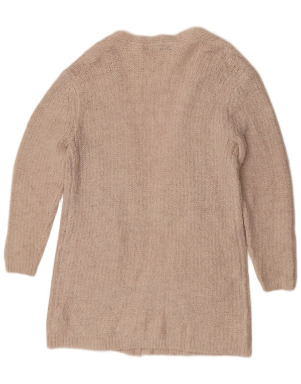 Maglione cardigan lungo da donna Marks & Spencer UK 12 medio bianco sporco