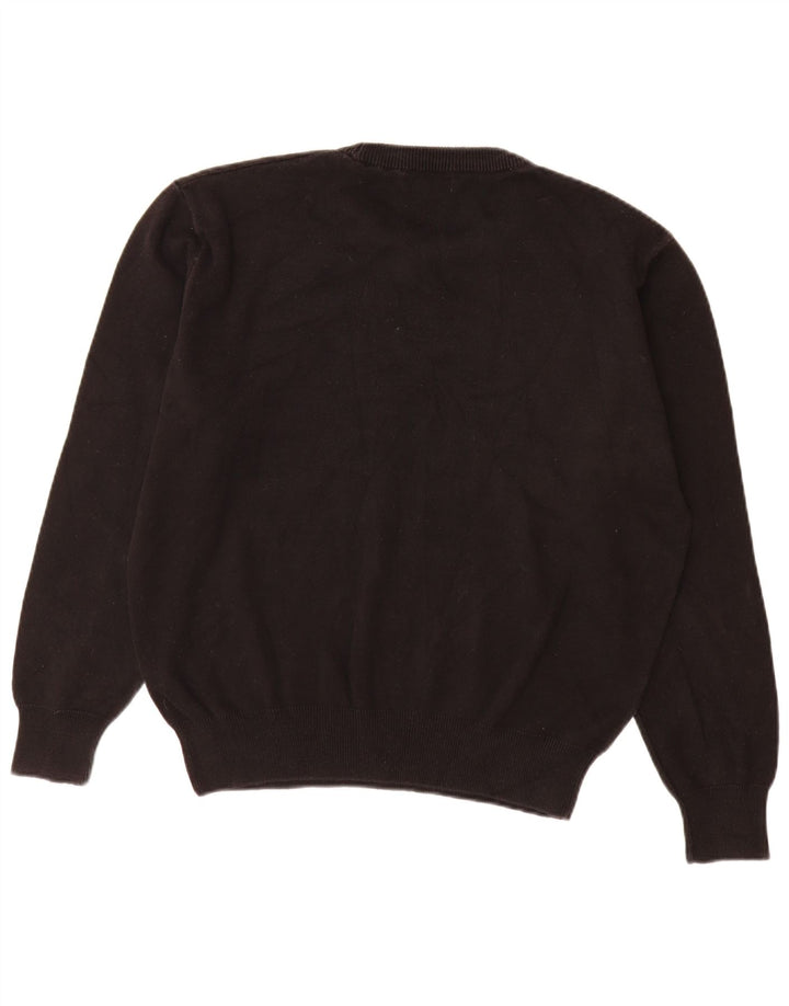 Maglione maglione girocollo da uomo Zara grande in cotone nero