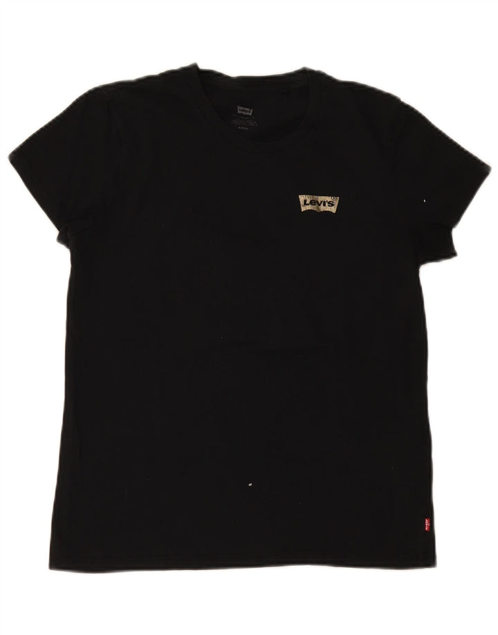 T-shirt da donna Levi's Top UK 10 piccola in cotone nero
