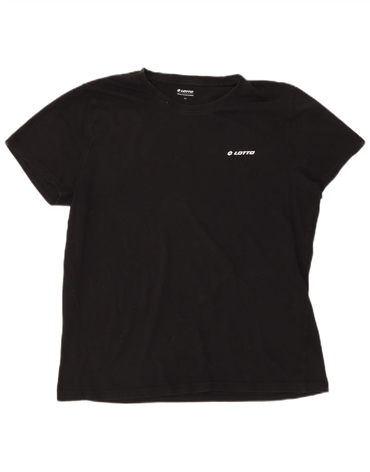 T-shirt da donna LOTTO Top UK 16 grande cotone nero