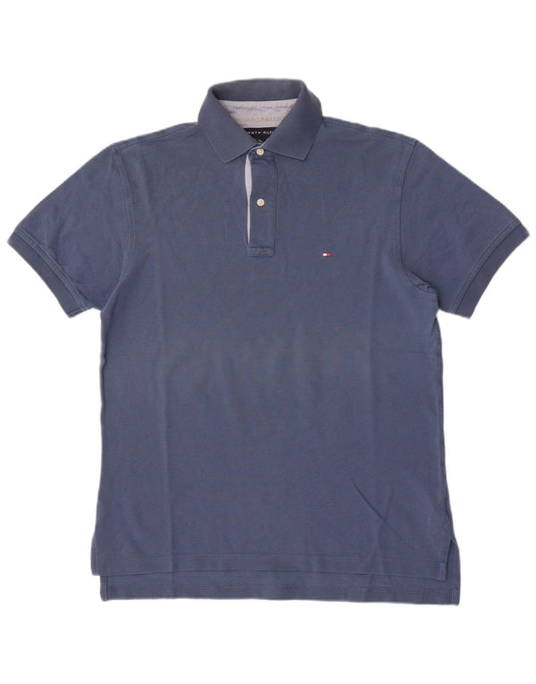Polo da uomo Tommy Hilfiger piccola in cotone blu navy