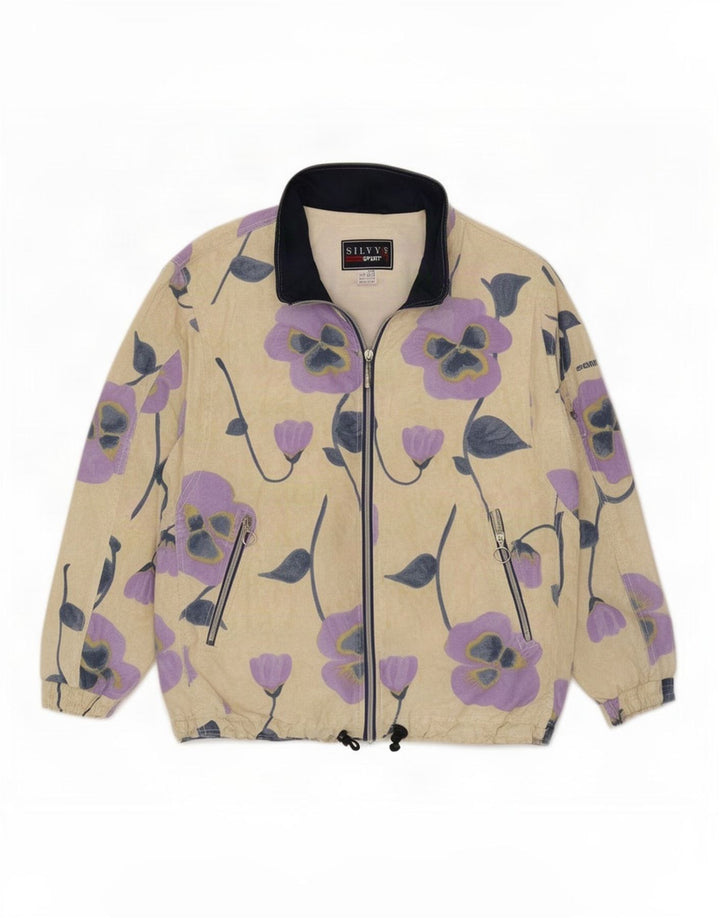Giacca da tuta oversize da donna Silvy IT 42 Beige medio floreale
