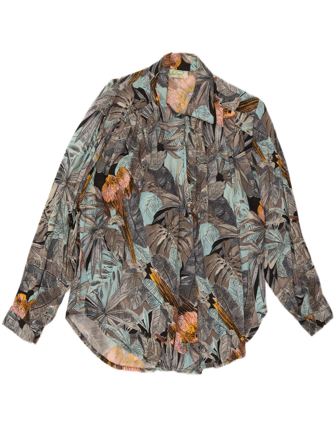 VELENO Camicia da donna Camicetta UK 20 2XL Viscosa floreale multicolore