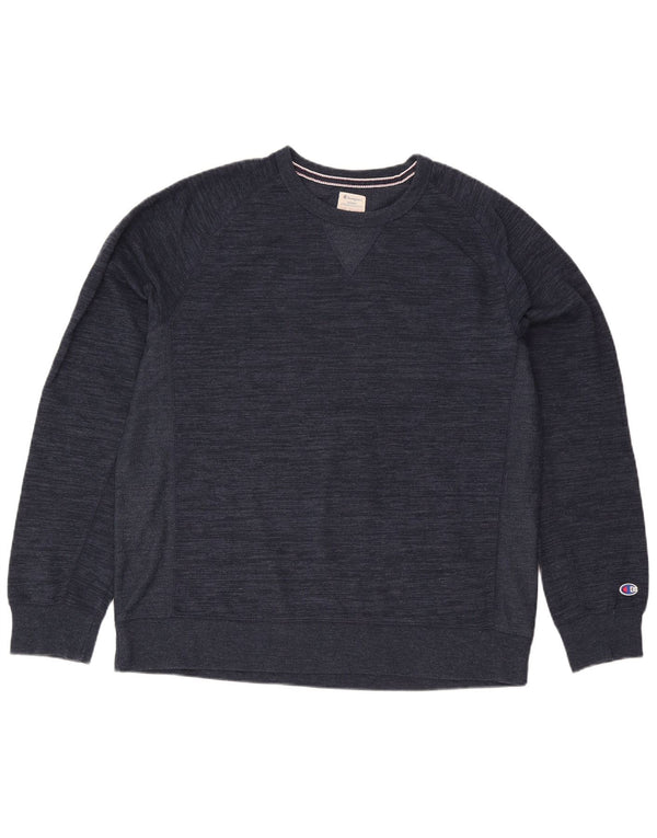 Felpa da uomo Champion Jumper 2XL Cotone screziato blu navy